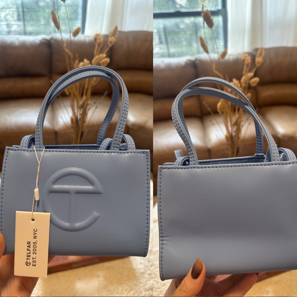 TELFAR SMALL CERULEAN SHOPPING BAG NEW WITH TAGS NEVER BEFORE WORN